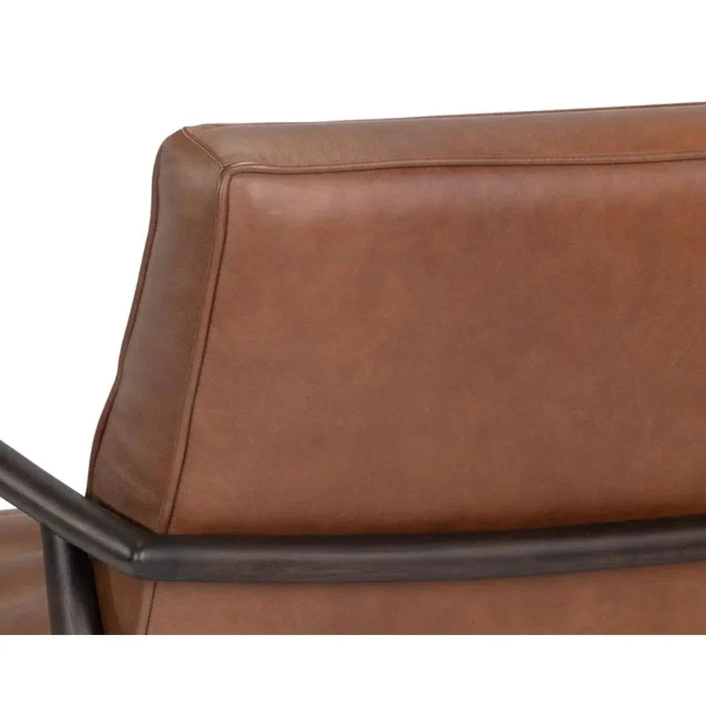 Lyric Leather Lounge Chair - LOOMLAN - SUNPAN - Accent Chairs