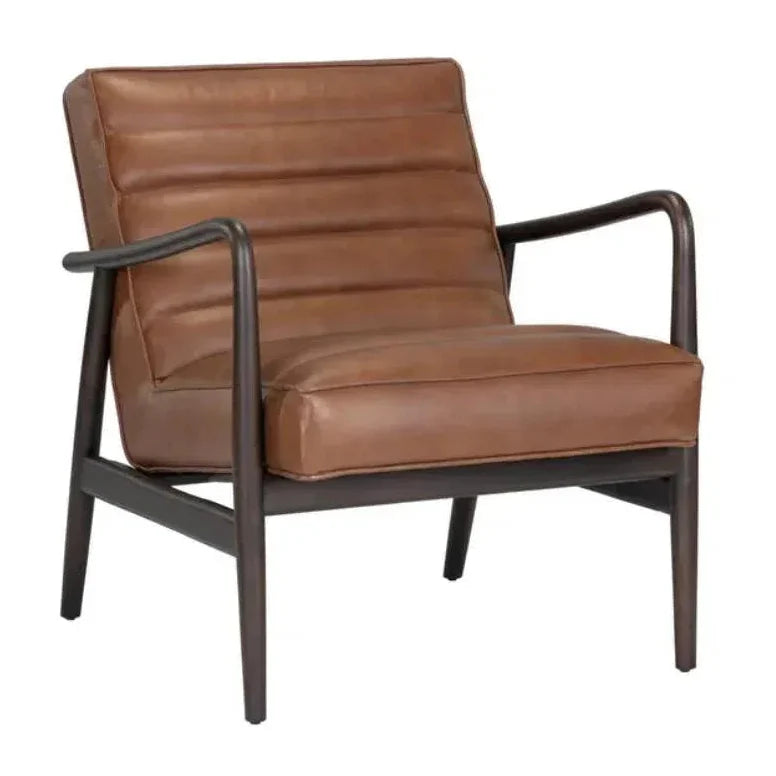 Lyric Leather Lounge Chair - LOOMLAN - SUNPAN - Accent Chairs