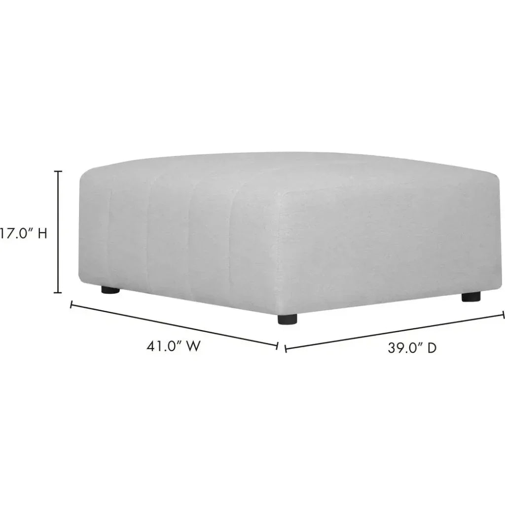 Lyric Off White Modular Ottoman Otmeal - LOOMLAN - Moe's Home - Ottomans