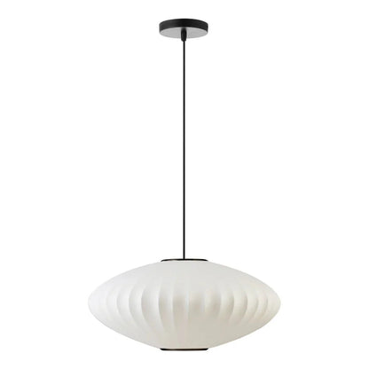 Lys White Silk Shade Pendant Light - LOOMLAN - Moe's Home - Pendants