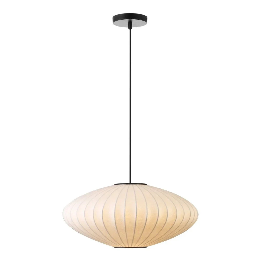 Lys White Silk Shade Pendant Light - LOOMLAN - Moe's Home - Pendants