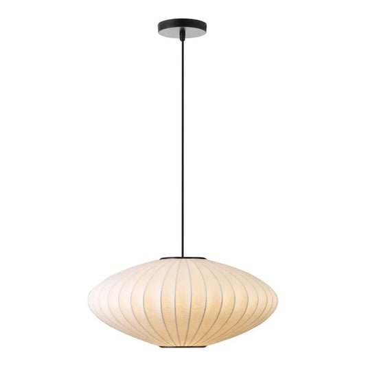 Lys White Silk Shade Pendant Light - LOOMLAN - Moe's Home - Pendants