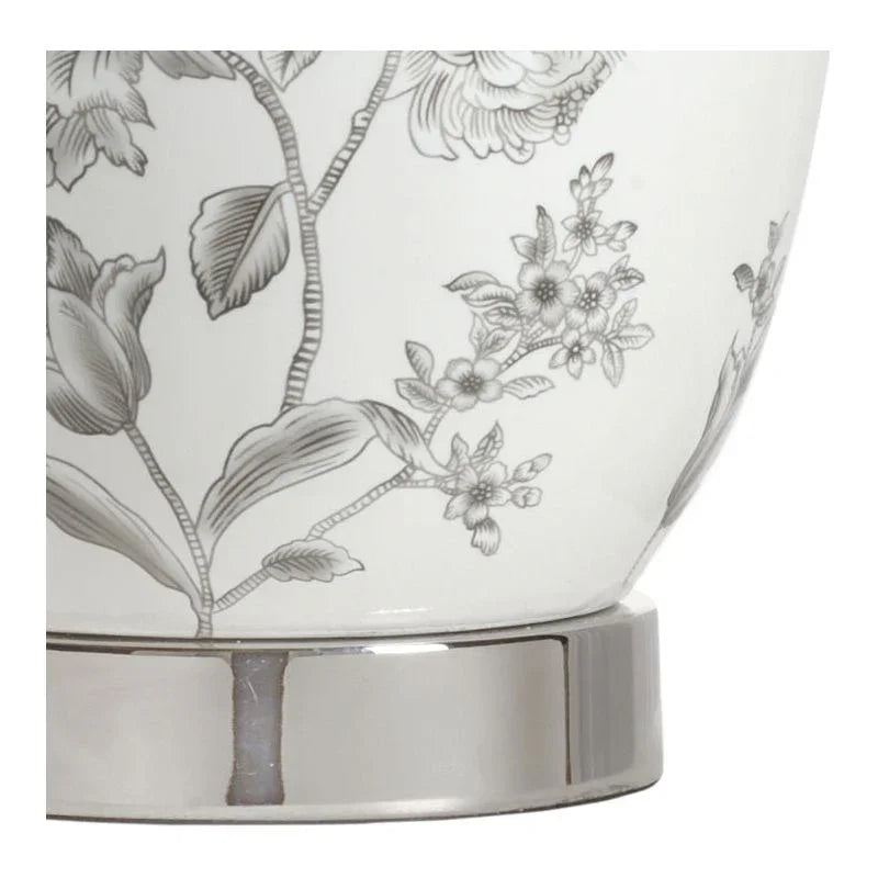 Mabel Ceramic Made Grey Table Lamp - LOOMLAN - Wildwood - Table Lamps