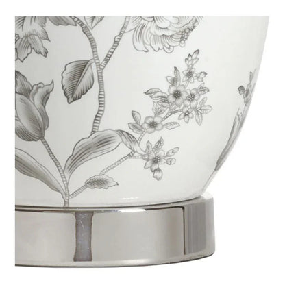 Mabel Ceramic Made Grey Table Lamp - LOOMLAN - Wildwood - Table Lamps