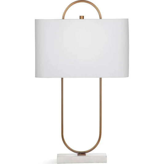 Mabel Metal and Marble Gold Table Lamp - LOOMLAN - Bassett Mirror - Table Lamps