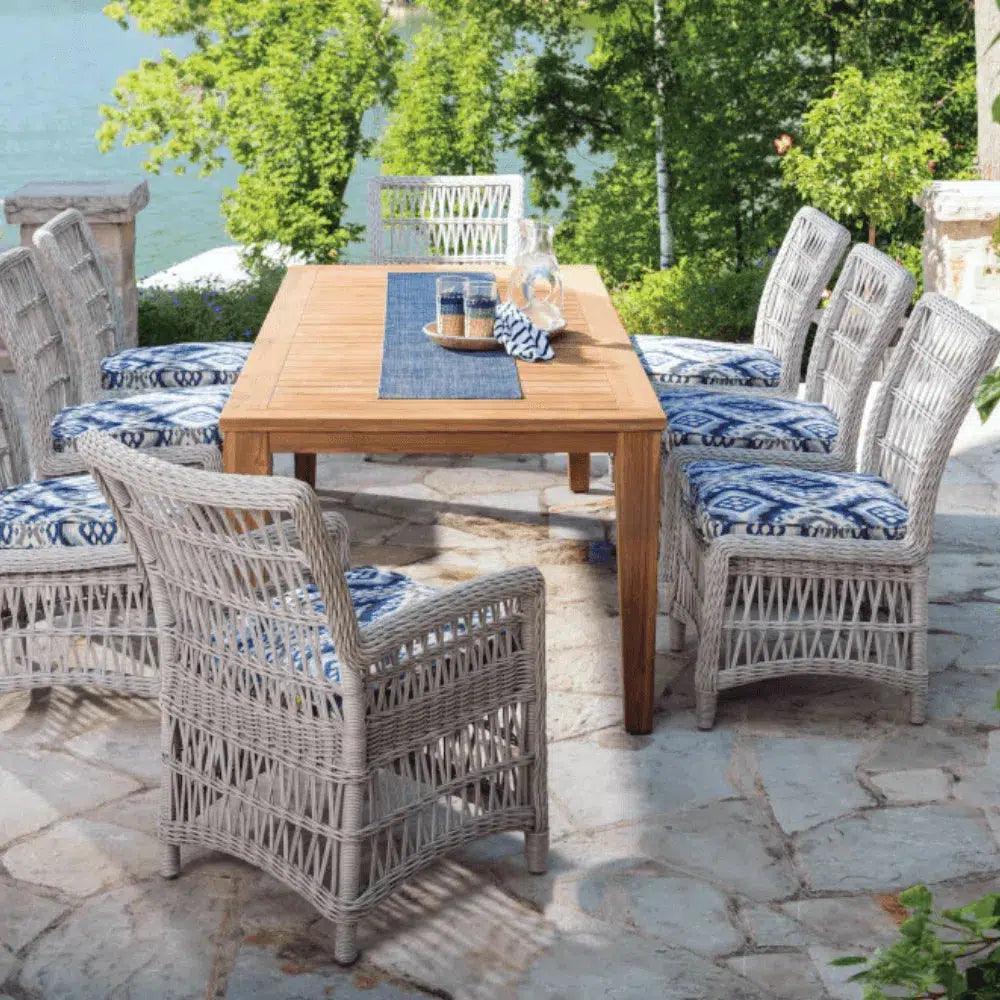 Mackinac Outdoor Dining Table Extendable Set Seats 8-Outdoor Dining Sets-Lloyd Flanders-LOOMLAN