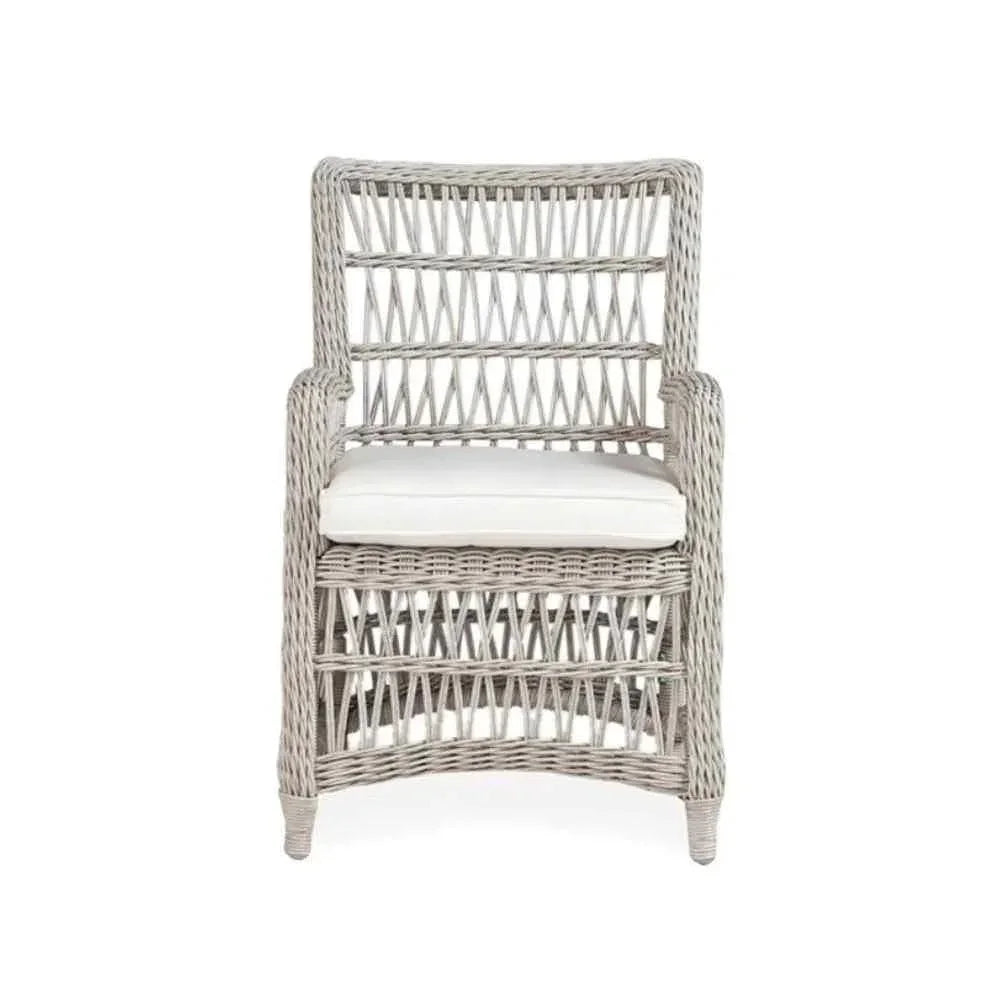 Mackinac Patio Dining Armchair Sunbrella Cushion-Outdoor Dining Chairs-Lloyd Flanders-LOOMLAN