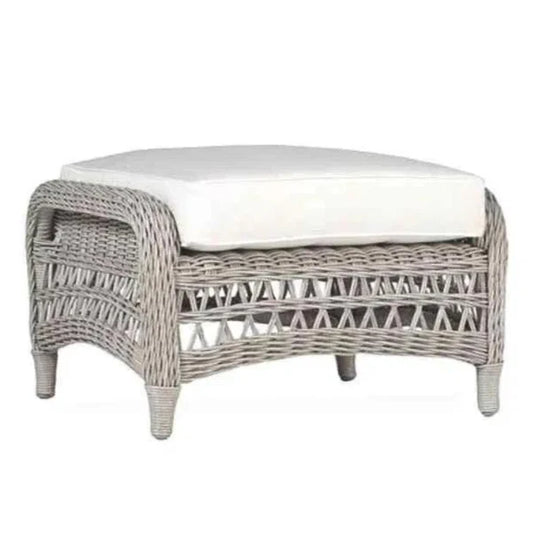 Mackinac Patio Furniture Wicker Outdoor Ottoman-Outdoor Ottomans-Lloyd Flanders-LOOMLAN
