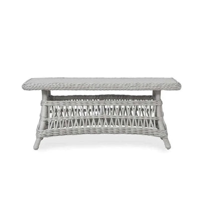 Mackinac Rectangular Wicker Patio Coffee Table-Outdoor Coffee Tables-Lloyd Flanders-LOOMLAN