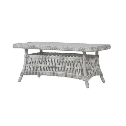 Mackinac Rectangular Wicker Patio Coffee Table-Outdoor Coffee Tables-Lloyd Flanders-LOOMLAN