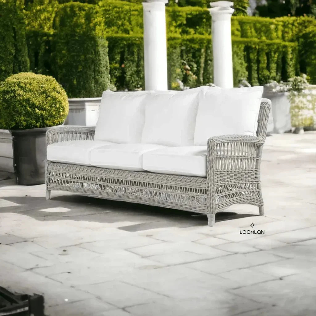 Mackinac Wicker Outdoor All Weather Sofa Cushions - LOOMLAN - Lloyd Flanders - Outdoor Sofas & Loveseats