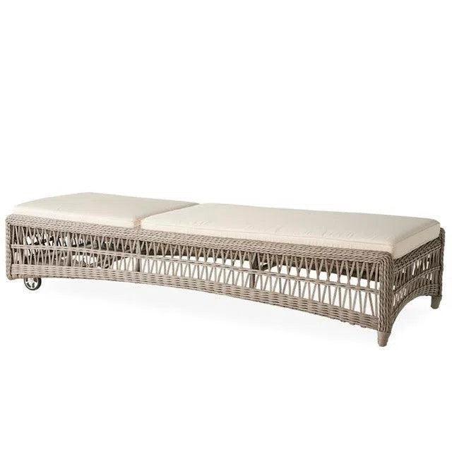 Mackinac Wicker Outdoor Chaise Lounge Cushions-Outdoor Chaises-Lloyd Flanders-LOOMLAN