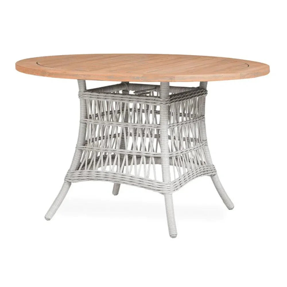 Mackinac Wicker Outdoor Furniture Dining Set for 4-Outdoor Dining Sets-Lloyd Flanders-LOOMLAN