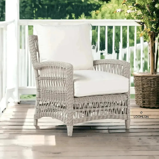 Mackinac Wicker Outdoor Patio Lounge Chair-Outdoor Lounge Chairs-Lloyd Flanders-LOOMLAN