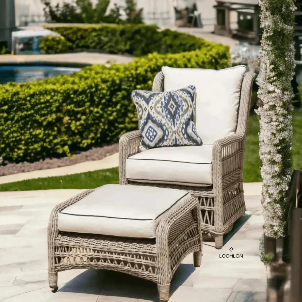 Mackinac Wicker Outdoor Patio Lounge Chair-Outdoor Lounge Chairs-Lloyd Flanders-LOOMLAN