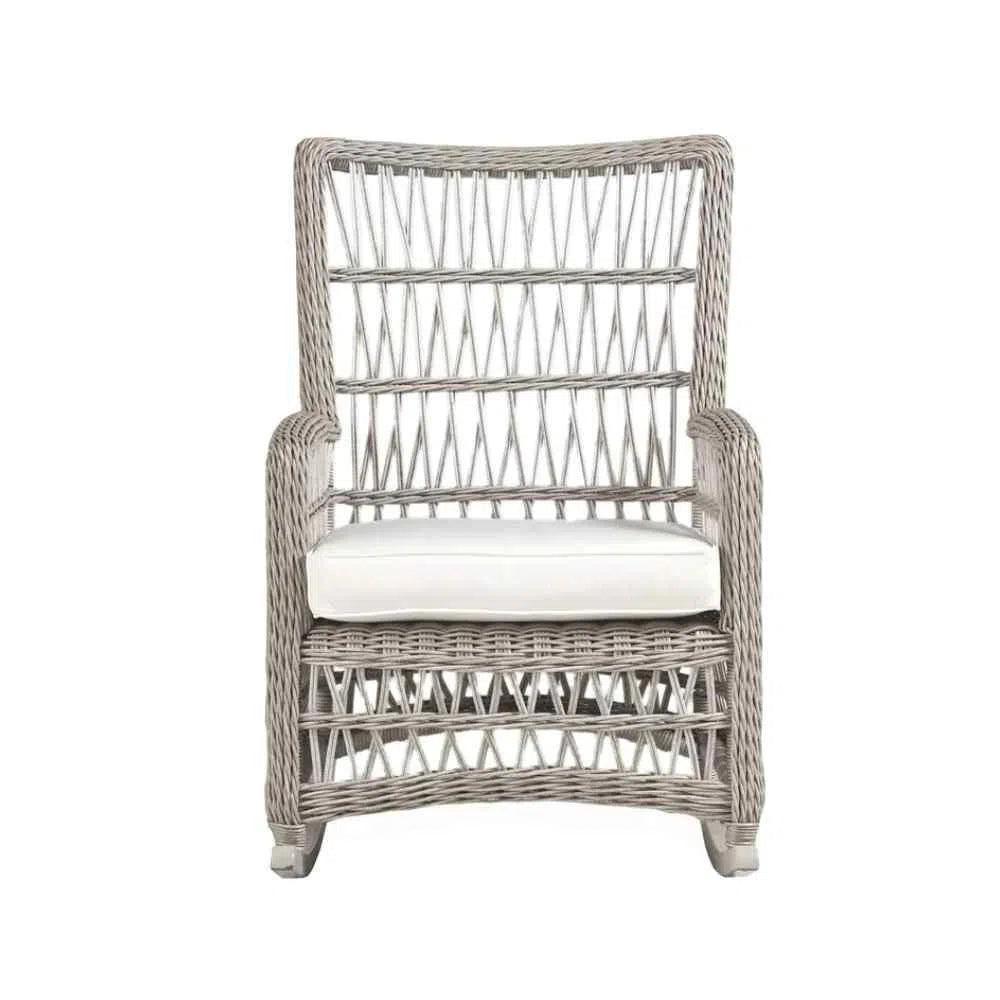 Mackinac Wicker Outdoor Porch Rocker High Back-Outdoor Lounge Chairs-Lloyd Flanders-LOOMLAN