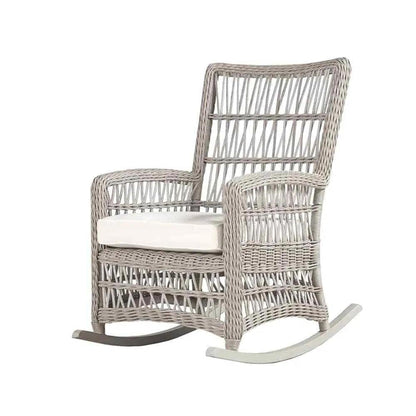 Mackinac Wicker Outdoor Porch Rocker High Back-Outdoor Lounge Chairs-Lloyd Flanders-LOOMLAN