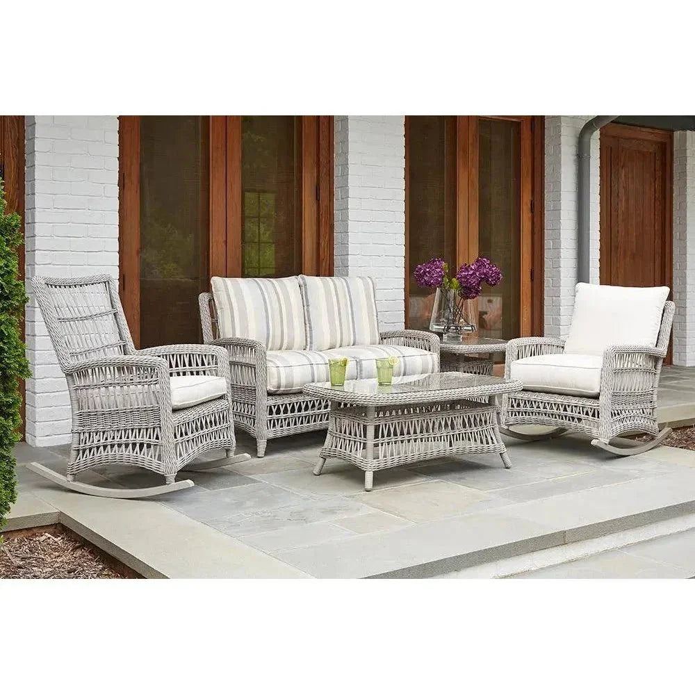 Mackinac Wicker Outdoor Rocker Lounge Chair Cushions-Outdoor Lounge Chairs-Lloyd Flanders-LOOMLAN