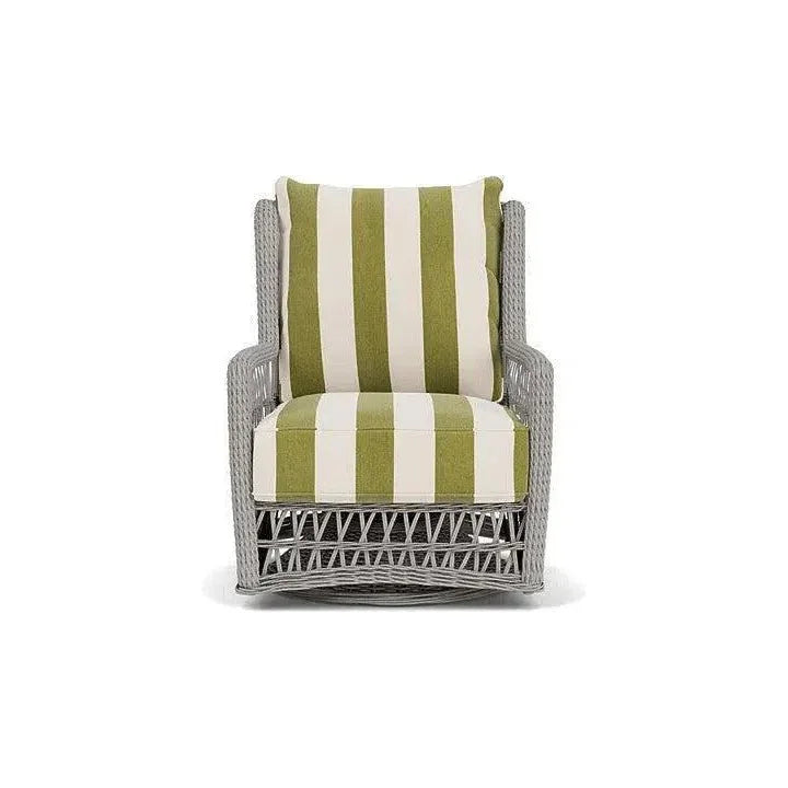 Mackinac Wicker Outdoor Swivel Glider Chair Cushions-Outdoor Lounge Chairs-Lloyd Flanders-LOOMLAN