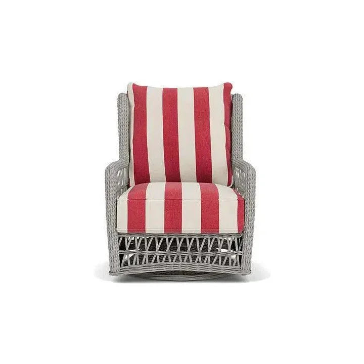 Mackinac Wicker Outdoor Swivel Glider Chair Cushions-Outdoor Lounge Chairs-Lloyd Flanders-LOOMLAN