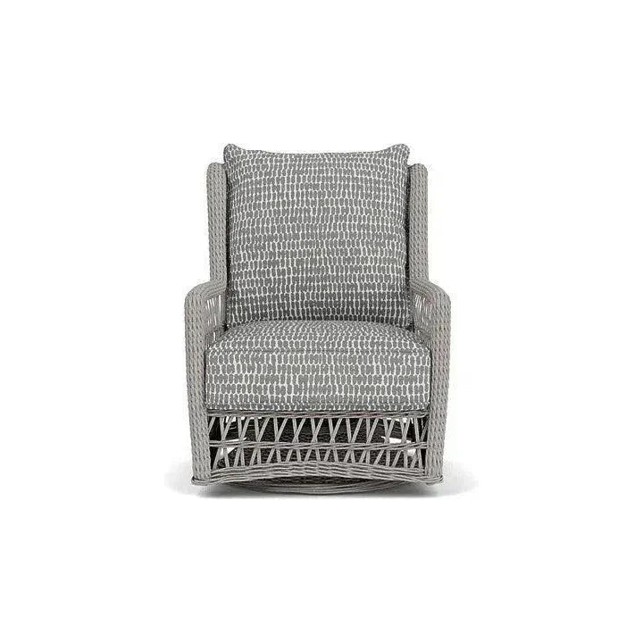 Mackinac Wicker Outdoor Swivel Glider Chair Cushions-Outdoor Lounge Chairs-Lloyd Flanders-LOOMLAN