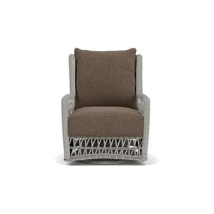 Mackinac Wicker Outdoor Swivel Glider Chair Cushions-Outdoor Lounge Chairs-Lloyd Flanders-LOOMLAN