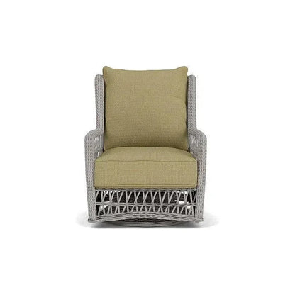 Mackinac Wicker Outdoor Swivel Glider Chair Cushions-Outdoor Lounge Chairs-Lloyd Flanders-LOOMLAN