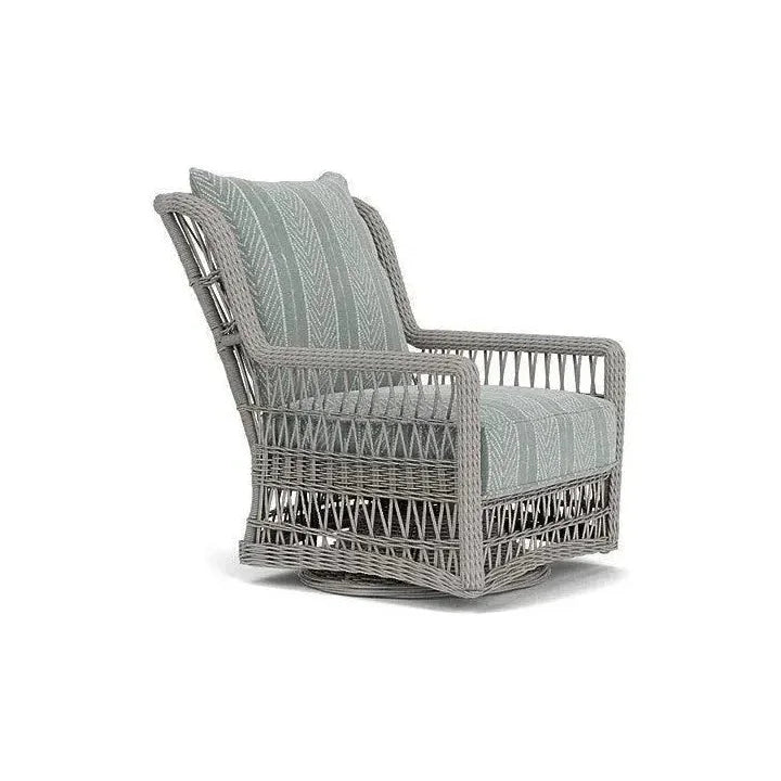 Mackinac Wicker Outdoor Swivel Glider Chair - High Back-Outdoor Lounge Chairs-Lloyd Flanders-LOOMLAN