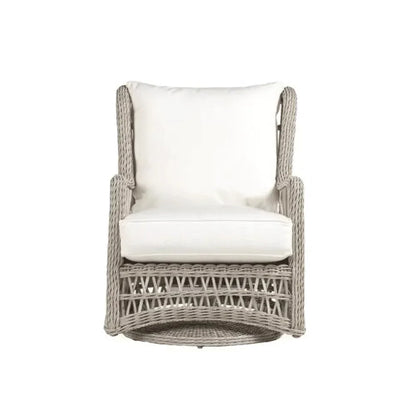 Mackinac Wicker Outdoor Swivel Glider Chair - High Back-Outdoor Lounge Chairs-Lloyd Flanders-LOOMLAN
