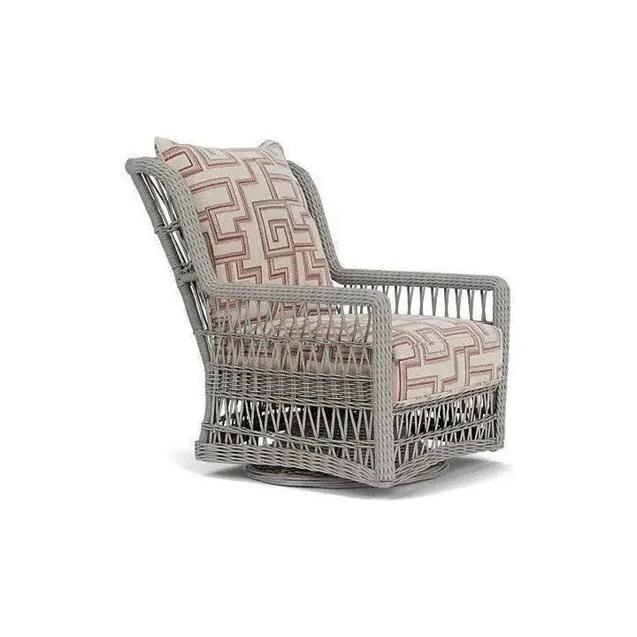 Mackinac Wicker Outdoor Swivel Glider Chair - High Back-Outdoor Lounge Chairs-Lloyd Flanders-LOOMLAN