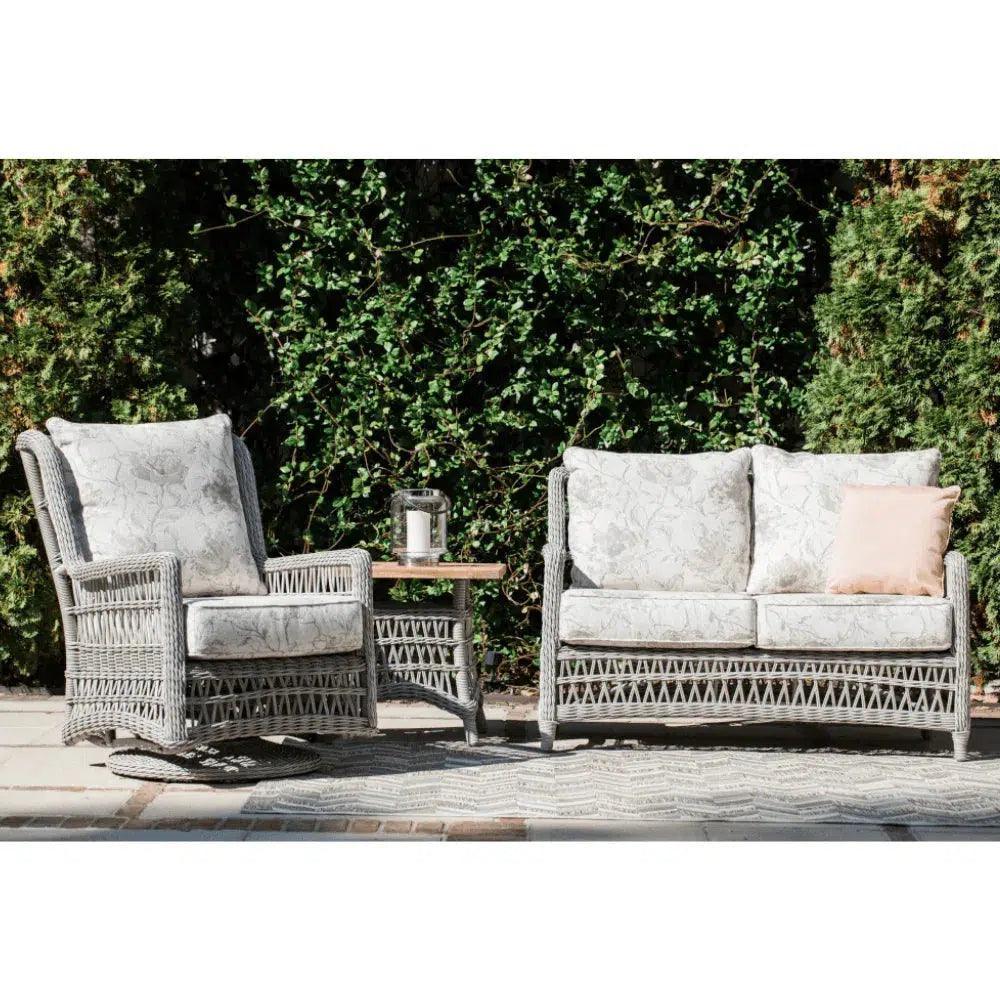 Mackinac Wicker Outdoor Swivel Glider Chair - High Back-Outdoor Lounge Chairs-Lloyd Flanders-LOOMLAN