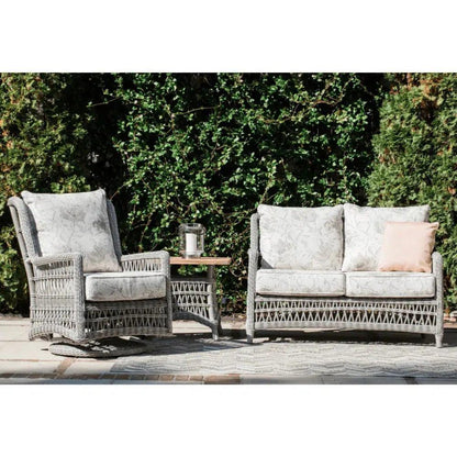 Mackinac Wicker Outdoor Swivel Glider Chair - High Back-Outdoor Lounge Chairs-Lloyd Flanders-LOOMLAN