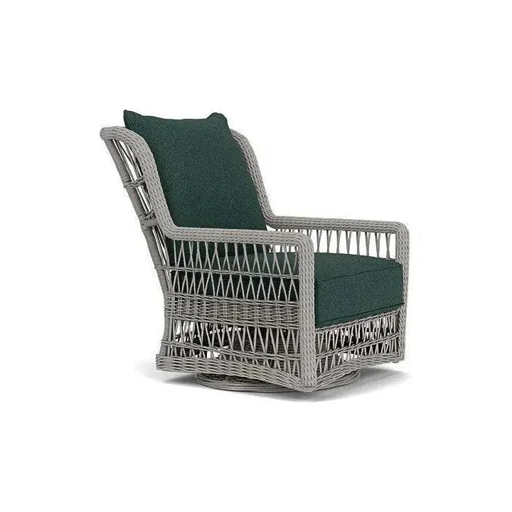 Mackinac Wicker Outdoor Swivel Glider Chair - High Back-Outdoor Lounge Chairs-Lloyd Flanders-LOOMLAN