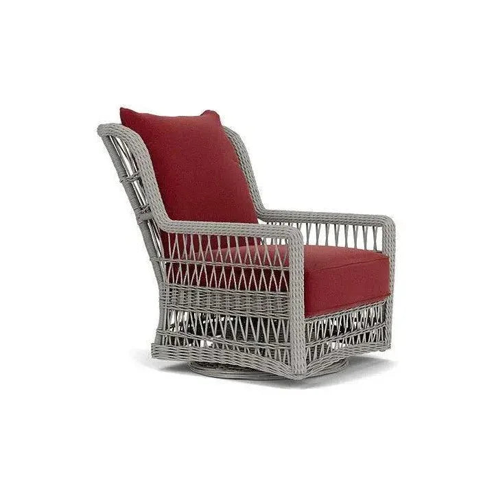 Mackinac Wicker Outdoor Swivel Glider Chair - High Back-Outdoor Lounge Chairs-Lloyd Flanders-LOOMLAN