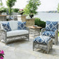 Mackinac Wicker Patio Furniture Set Loveseat & Chairs-Outdoor Lounge Sets-Lloyd Flanders-LOOMLAN
