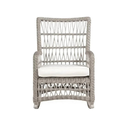 Mackinac Wicker Rocking Porch Lounge Set Cushions-Outdoor Lounge Sets-Lloyd Flanders-LOOMLAN