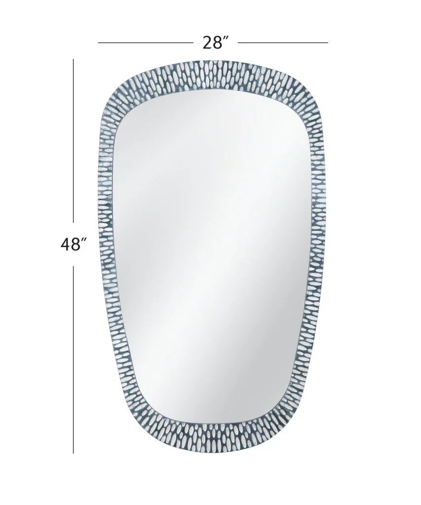 Maddox Modern Grey Resin Wall Mirror - LOOMLAN - Bassett Mirror - Wall Mirrors