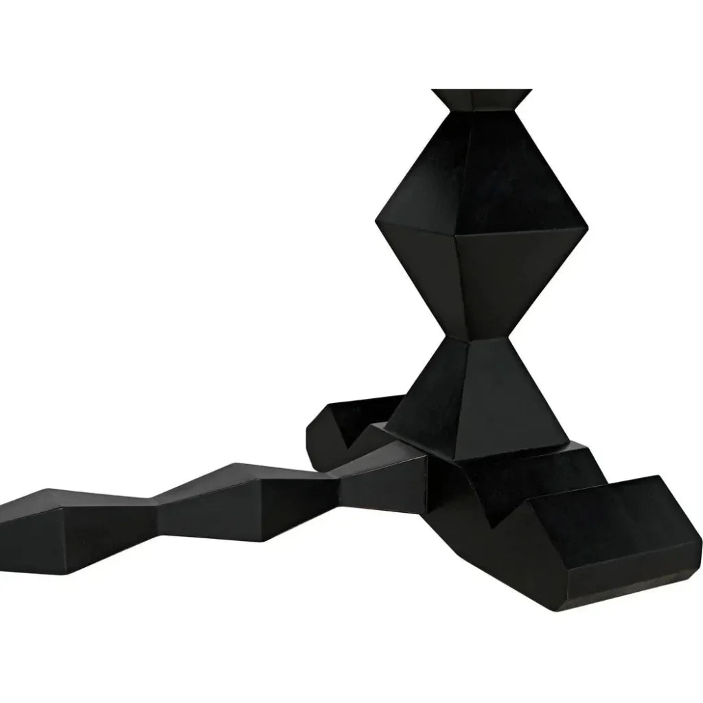 Madeira Dining Table, Hand Rubbed Black-Dining Tables-Noir-LOOMLAN