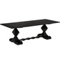 Madeira Dining Table, Hand Rubbed Black-Dining Tables-Noir-LOOMLAN
