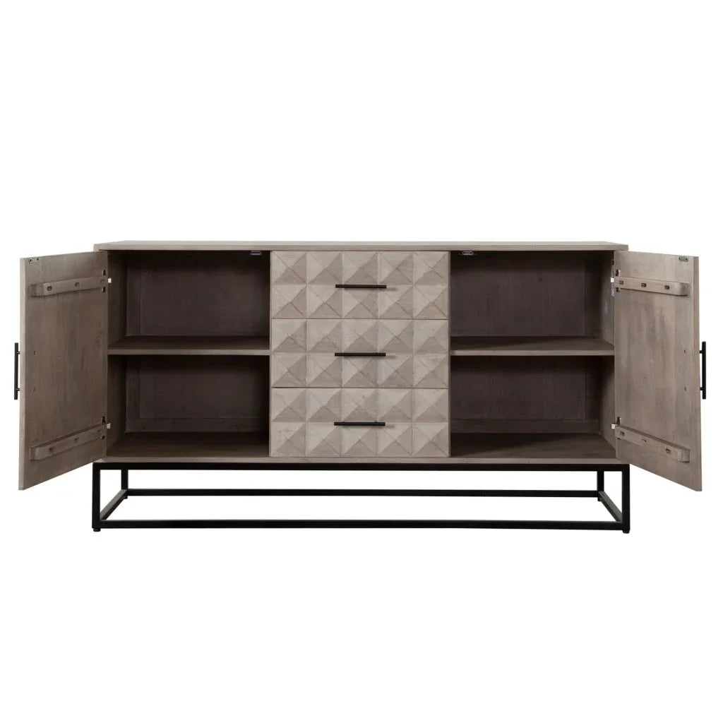 Madera Three Drawer Wood Dresser - LOOMLAN - Diamond Sofa - Dressers