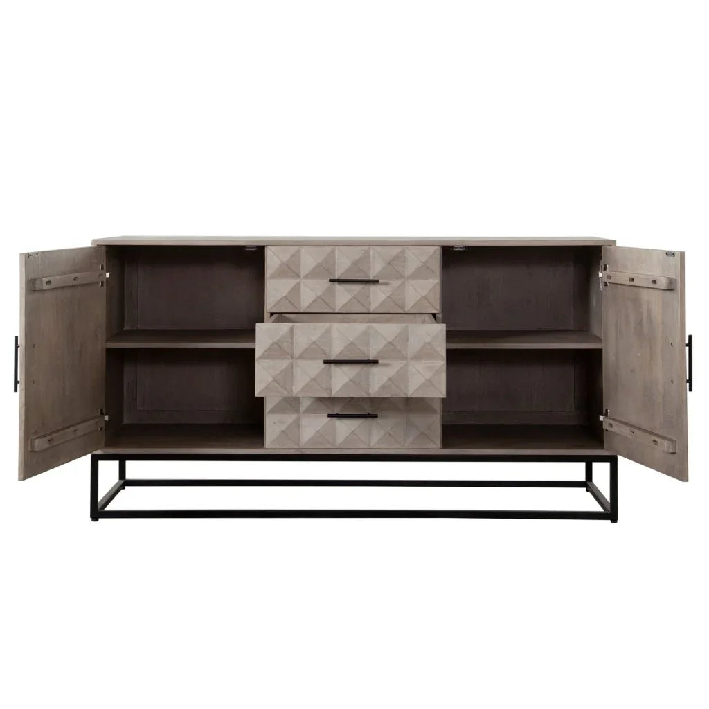 Madera Three Drawer Wood Dresser - LOOMLAN - Diamond Sofa - Dressers