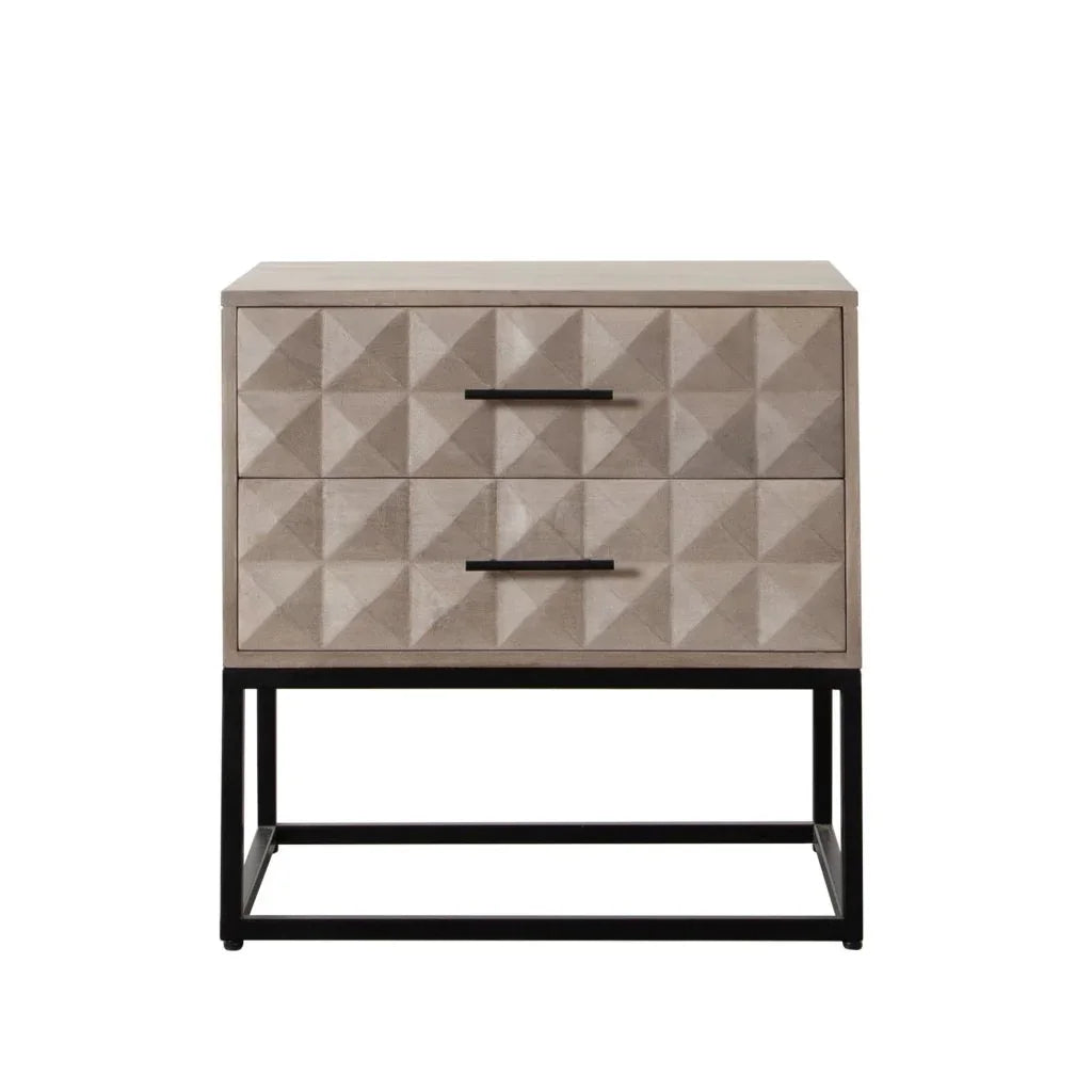 Madera Two Drawer Wooden Accent Table - LOOMLAN - Diamond Sofa - Side Tables