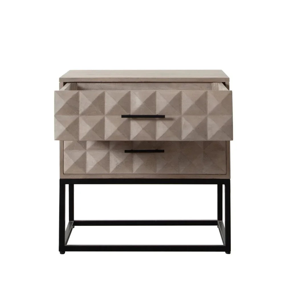 Madera Two Drawer Wooden Accent Table - LOOMLAN - Diamond Sofa - Side Tables
