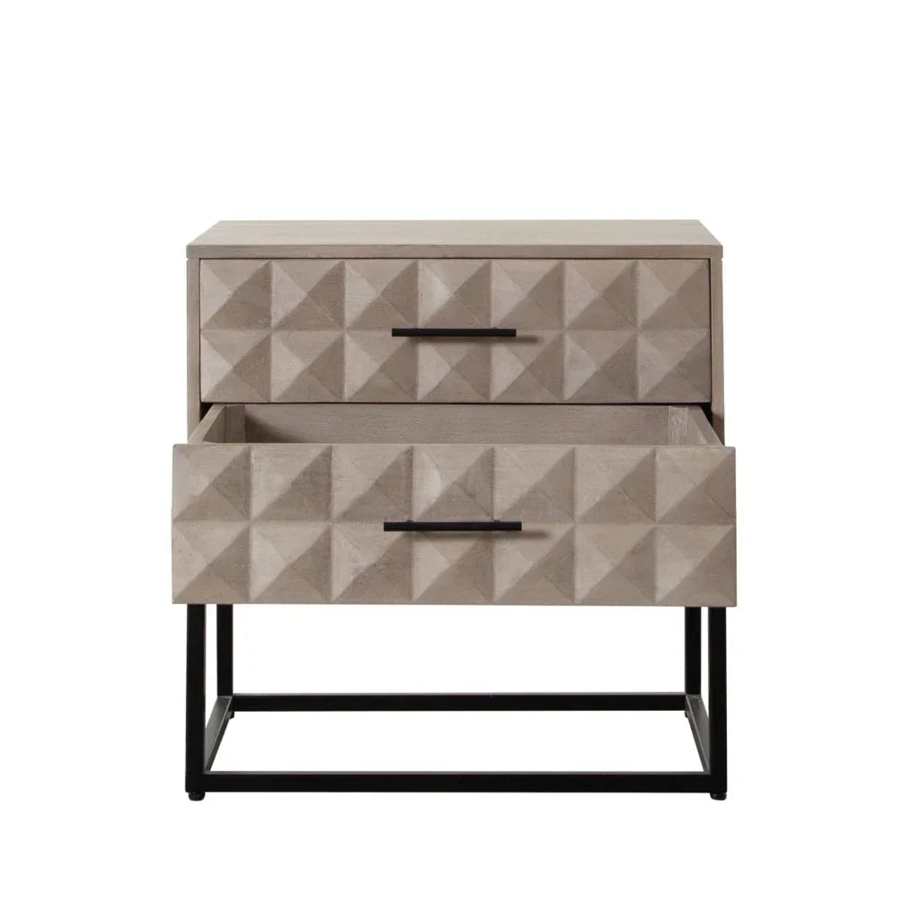 Madera Two Drawer Wooden Accent Table - LOOMLAN - Diamond Sofa - Side Tables