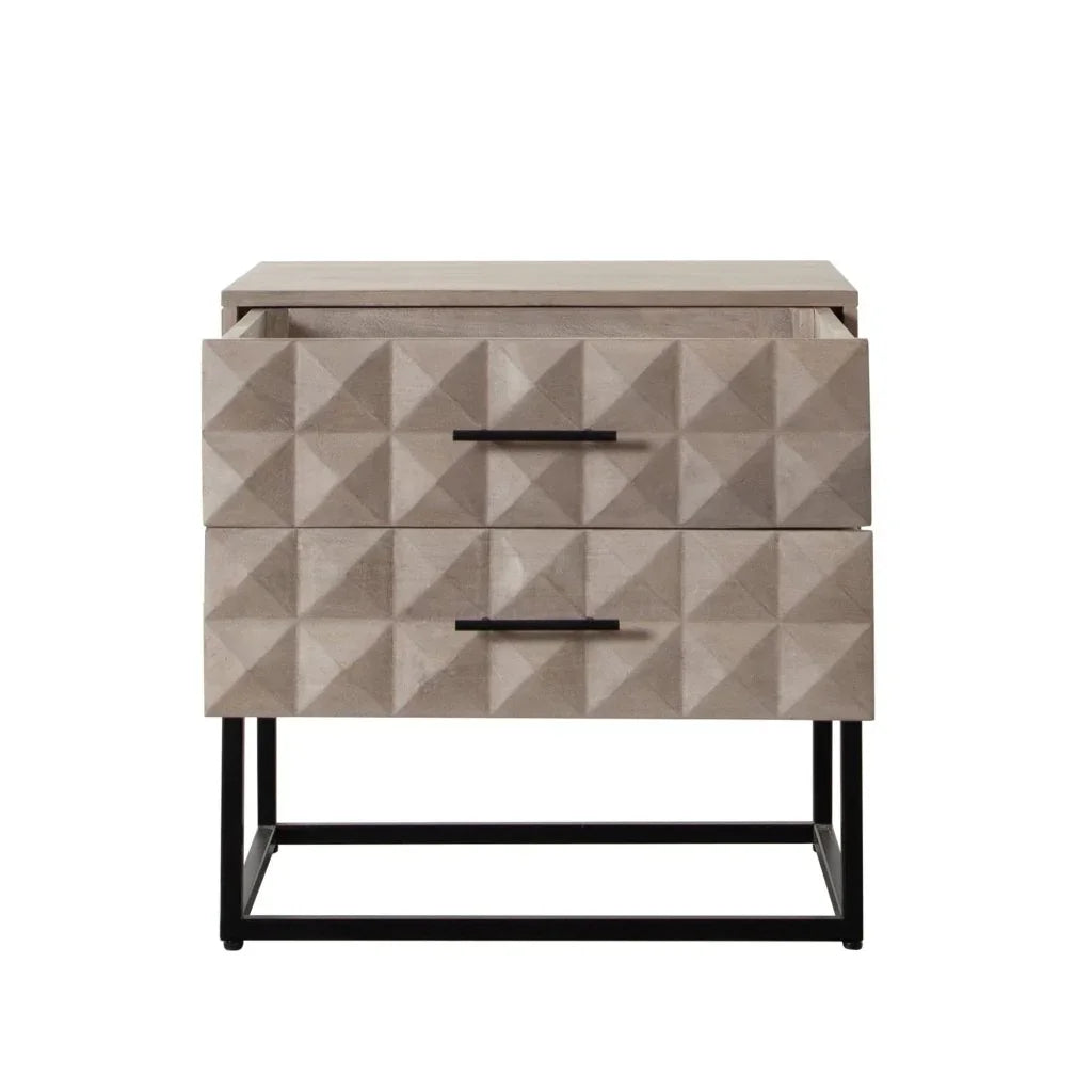 Madera Two Drawer Wooden Accent Table - LOOMLAN - Diamond Sofa - Side Tables