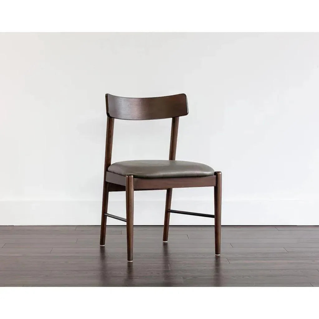 Madison Leather Armless Dining Chair 2PC - LOOMLAN - SUNPAN - Dining Chairs