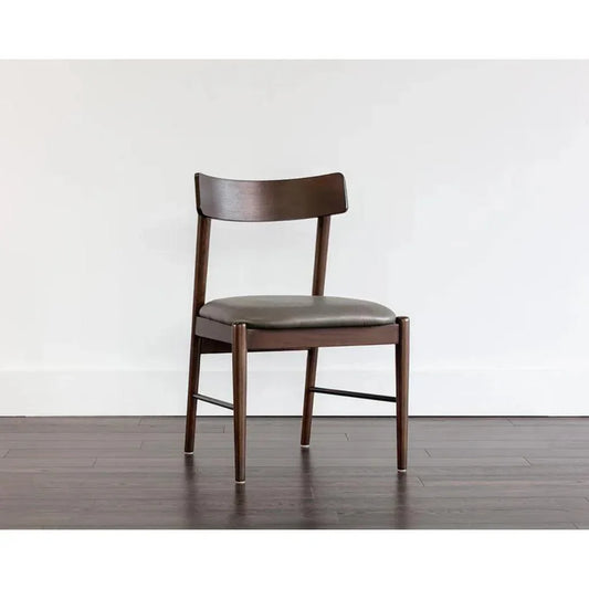 Madison Leather Armless Dining Chair 2PC - LOOMLAN - SUNPAN - Dining Chairs