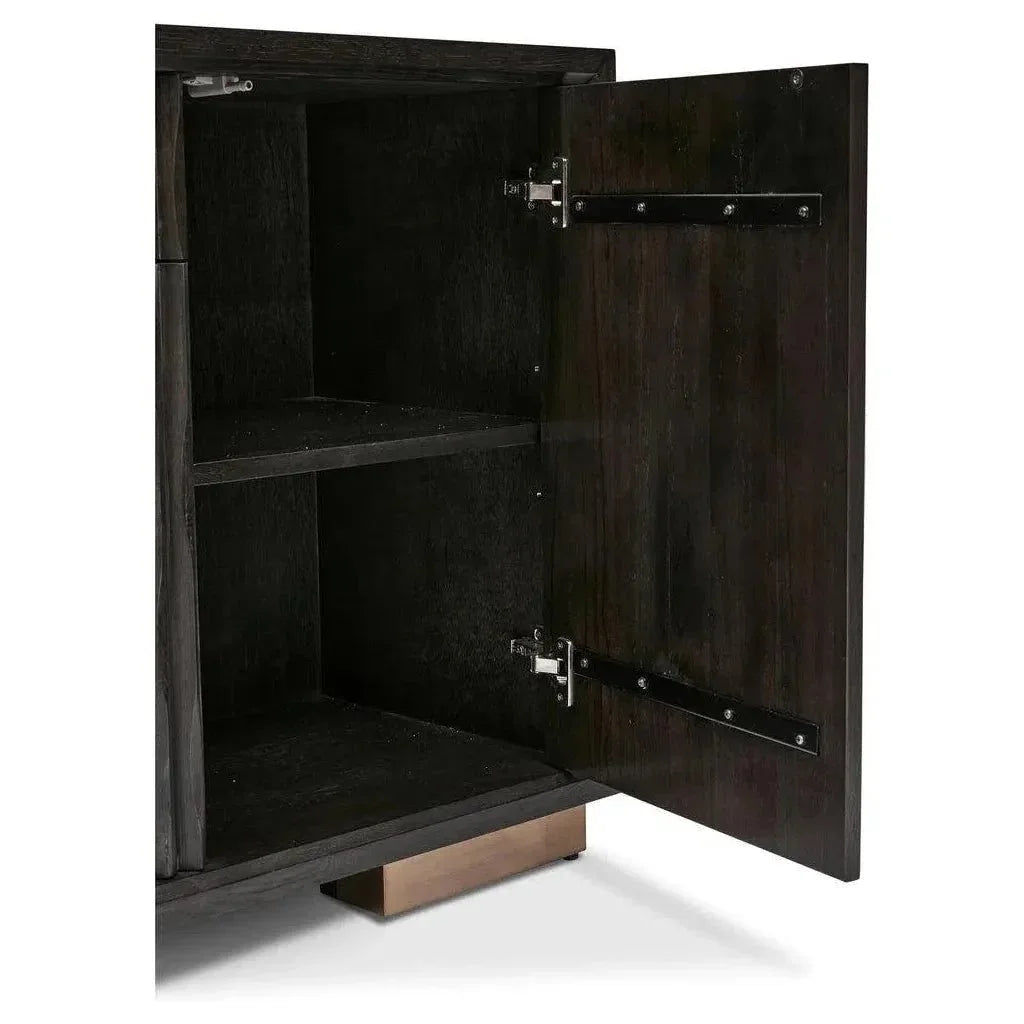 Madison Wooden Buffet Sleek Shiny Gold Legs - LOOMLAN - Urbia - Buffets