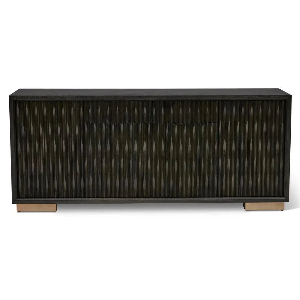 Madison Wooden Buffet Sleek Shiny Gold Legs - LOOMLAN - Urbia - Buffets