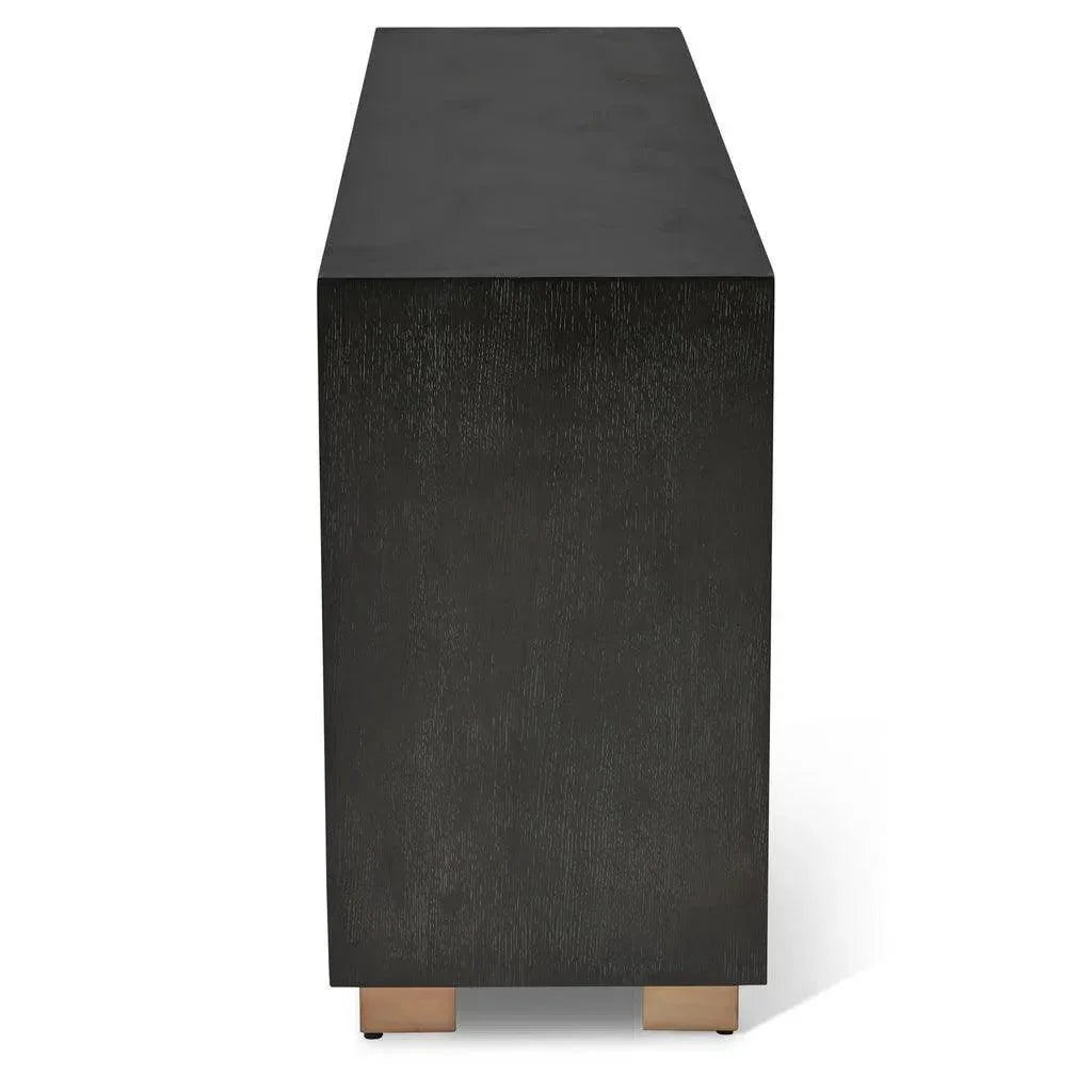 Madison Wooden Buffet Sleek Shiny Gold Legs - LOOMLAN - Urbia - Buffets